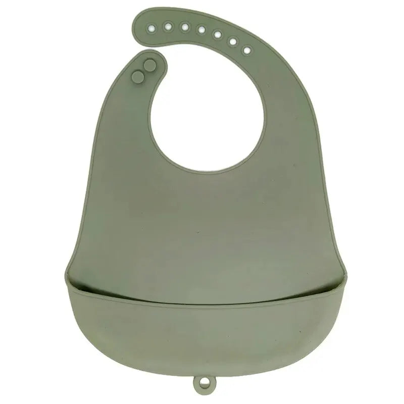 Bavoir silicone bébé 9 coloris – Impérméable, facile à nettoyer, sans BPA