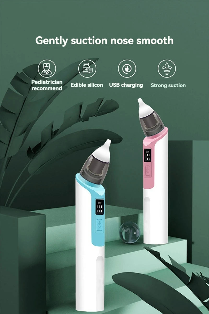 Mouche bébé électrique rechargeable 2026 – Silencieux, anti-congestion, 9 niveaux d'aspiration