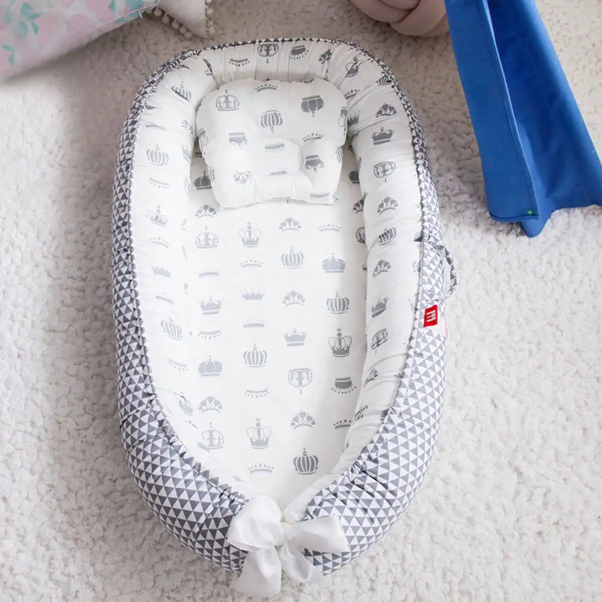 Nid Bébé Réducteur de Lit | Cocon Nouveau-Né Respirant | Coton Portable Réglable