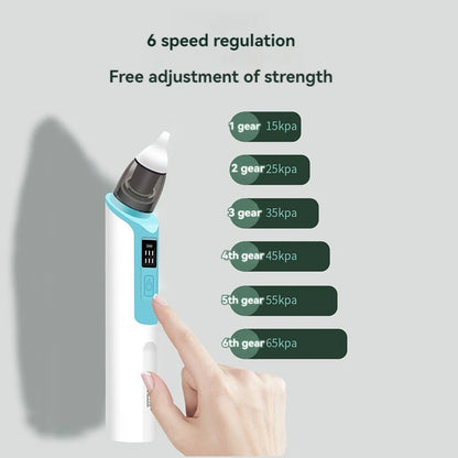 Mouche bébé électrique rechargeable 2026 – Silencieux, anti-congestion, 9 niveaux d'aspiration