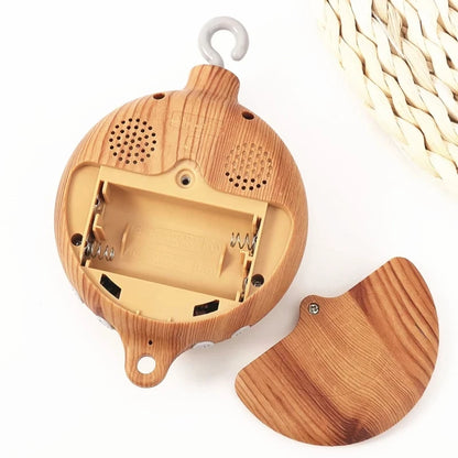 Baby Bed Bell Music Box Hanging Toys Wood Grain 360° Rotary Newborn Infant Crib Mobile Musical Box 0 12 Months Baby Rattles Toys