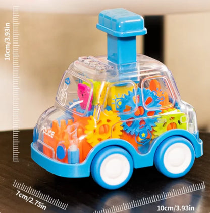 Voiture Friction Enfant Transparente | Engrenages Visibles | Cadeau 2-6 Ans