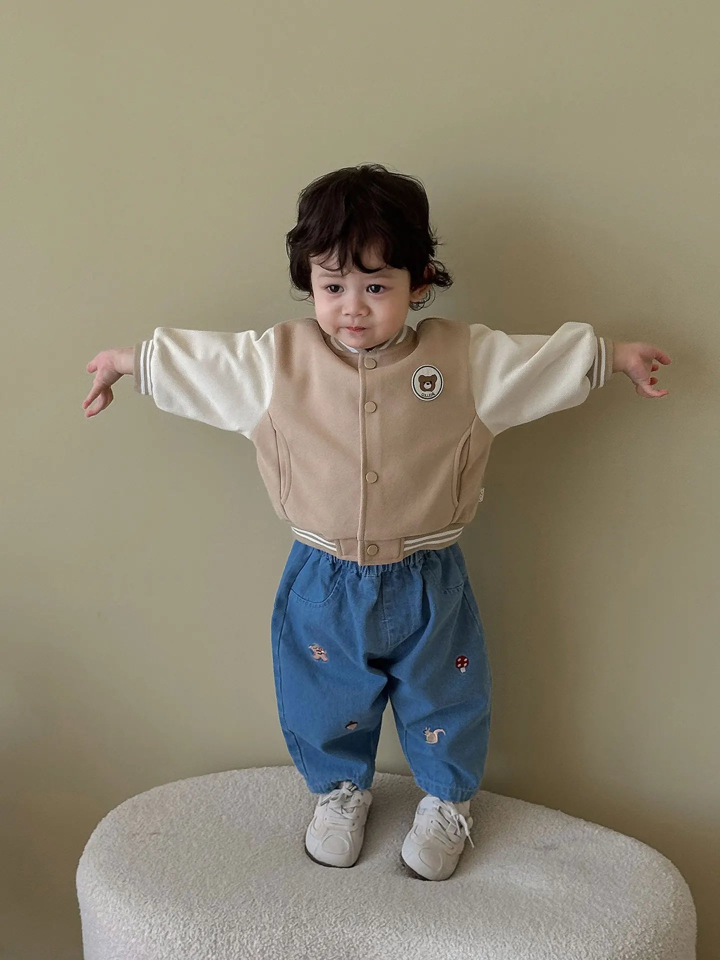Pantalon Bébé Garçon | Jean Rayé Ample | Sarouel Coton | 1 Mois – 7 Ans