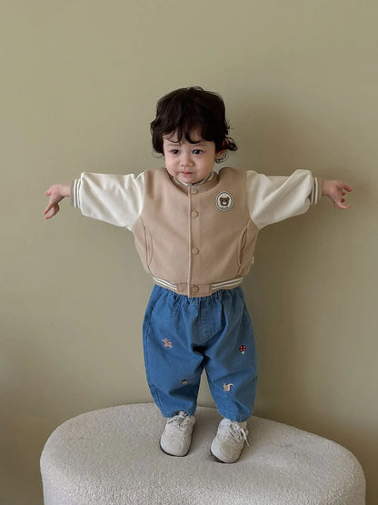 Pantalon Bébé Garçon | Jean Rayé Ample | Sarouel Coton | 1 Mois – 7 Ans