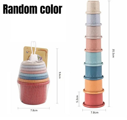 Jouets Empilables Tasses Montessori Bébé 0-12 mois | Jeu de Bain & Éveil | Cadeau Noël