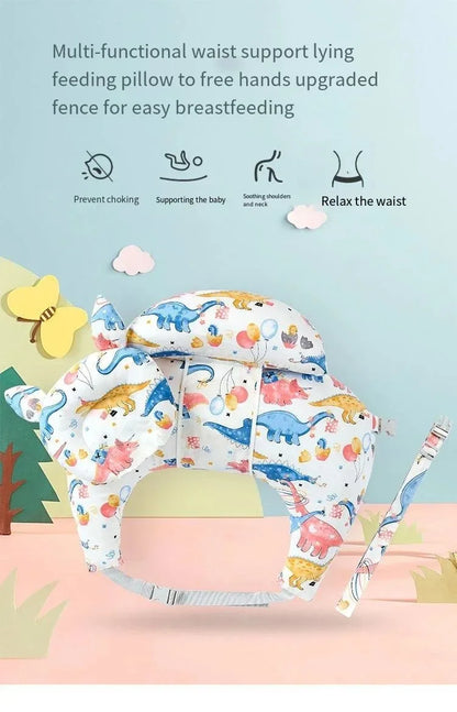 Coussin d'allaitement ergonomique soutien bras bébé – 4 saisons, housse lavable
