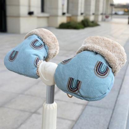 Manchon Poussette Hiver Universel | Moufle Coupe-Vent Imperméable | Motifs Animaux Enfant