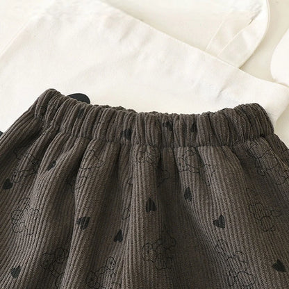 Pantalon Doublé Polaire Enfant | Motif Pois Rétro | Fille & Garçon | 12M – 9 Ans