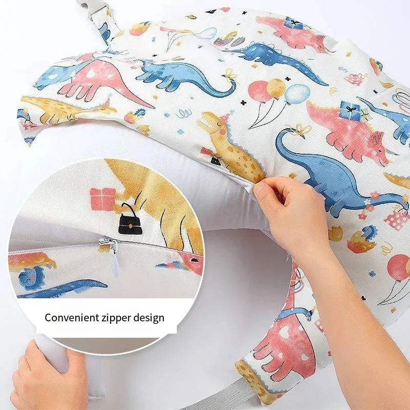 Coussin d'allaitement ergonomique soutien bras bébé – 4 saisons, housse lavable