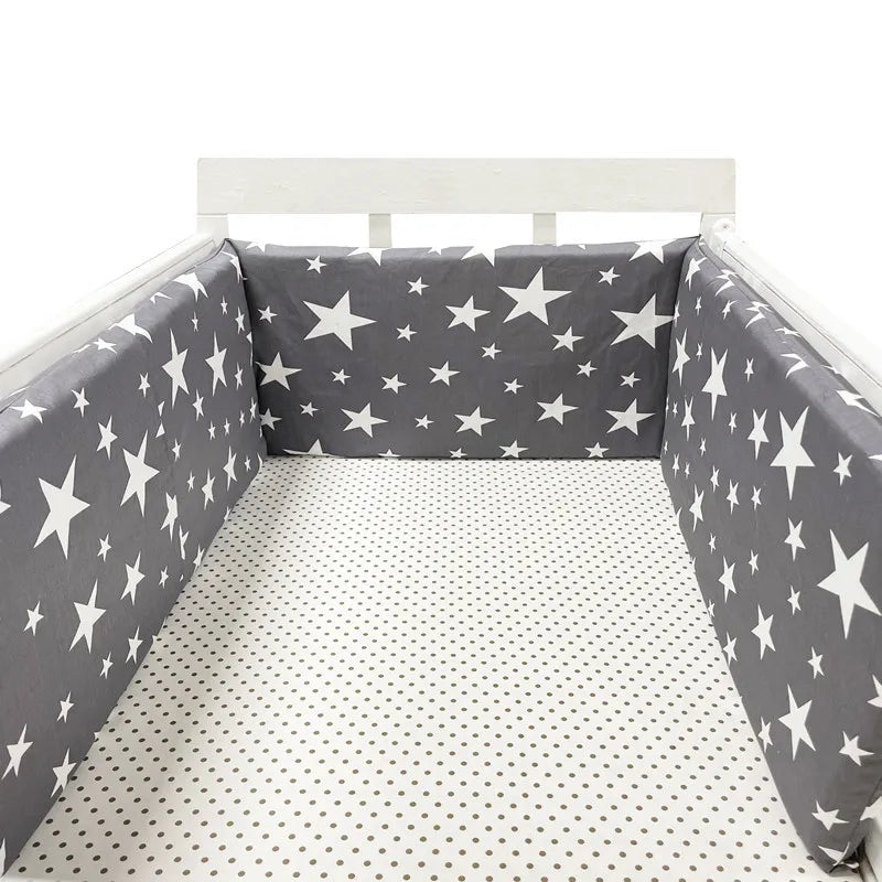 Tour de Lit Bébé Coton | Pare-Choc Respirant 200cm | 24 Couleurs | 0-36 mois