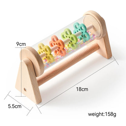 Coffret Éveil Musical Montessori Bébé | Bâton de Pluie, Sablier Arc-en-Ciel & Hochet | 0-12 Mois