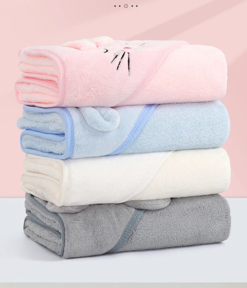 Cape de Bain Bébé Animaux | Serviette Capuche Douce | Garçon & Fille | 0-3 Ans