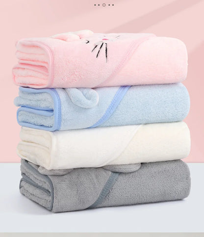 Cape de Bain Bébé Animaux | Serviette Capuche Douce | Garçon & Fille | 0-3 Ans