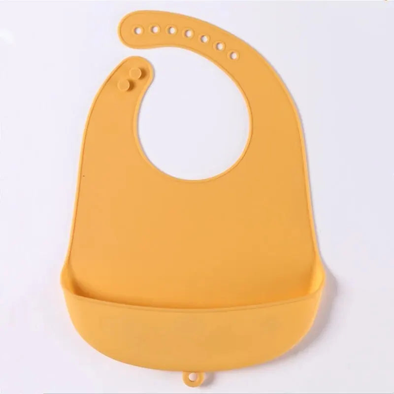 Bavoir silicone bébé 9 coloris – Impérméable, facile à nettoyer, sans BPA