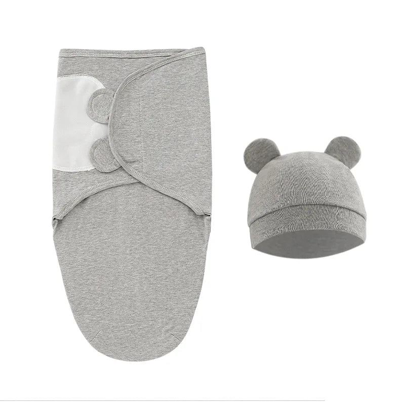 Sac de couchage cocon nouveau-né 100% coton – Anti-sursaut & emmaillotage doux