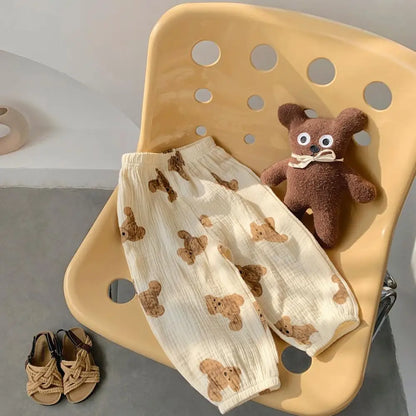 Sarouel Bébé Imprimé | Fille & Garçon | Pantalon Ample Été | 0-3 Ans