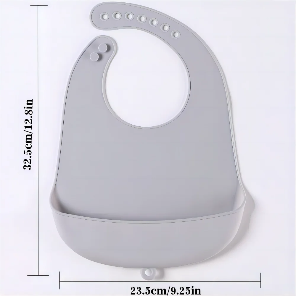 Bavoir silicone bébé 9 coloris – Impérméable, facile à nettoyer, sans BPA