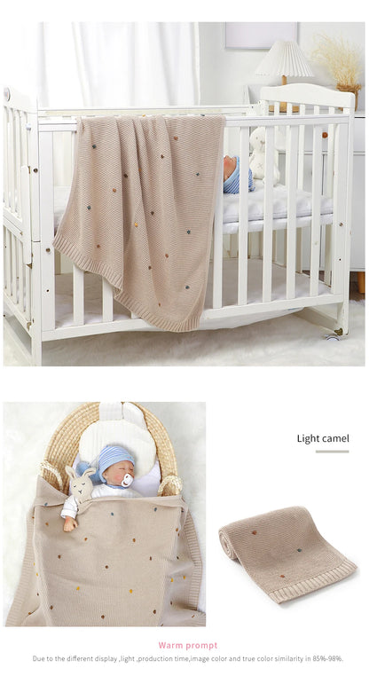 Couverture Bébé Naissance Coton | Lange Mousseline Emmaillotage | 90x70cm | Garçon & Fille