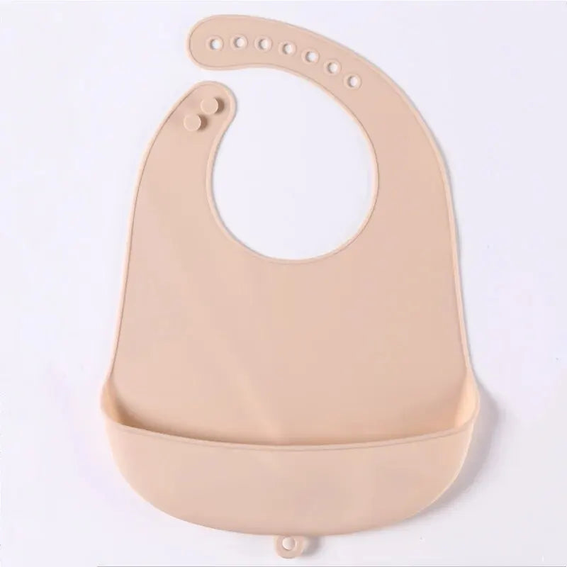 Bavoir silicone bébé 9 coloris – Impérméable, facile à nettoyer, sans BPA