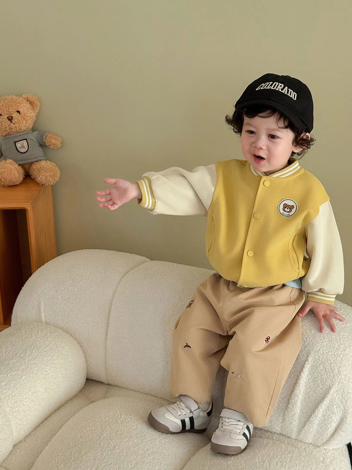 Pantalon Bébé Garçon | Jean Rayé Ample | Sarouel Coton | 1 Mois – 7 Ans