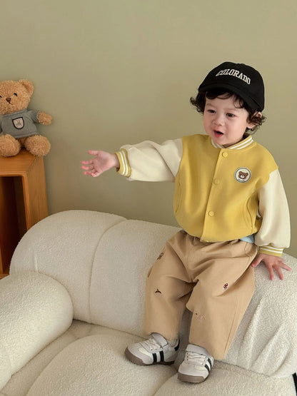 Pantalon Bébé Garçon | Jean Rayé Ample | Sarouel Coton | 1 Mois – 7 Ans