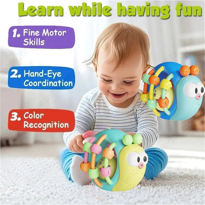 Balle Sensorielle Bébé Montessori | Hochet Silicone 0-6 Mois | Fille Garçon