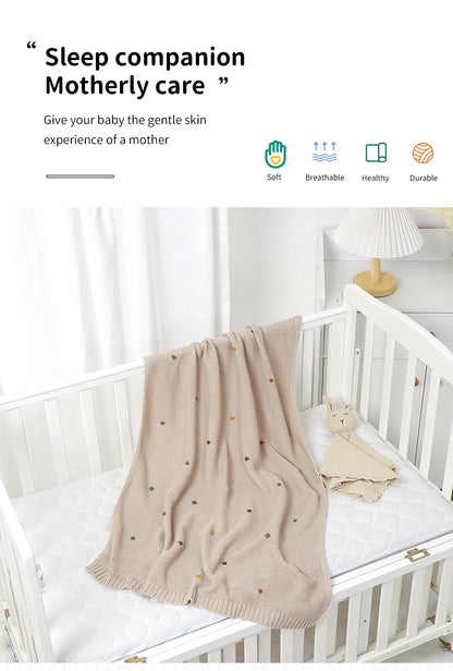 Couverture Bébé Naissance Coton | Lange Mousseline Emmaillotage | 90x70cm | Garçon & Fille