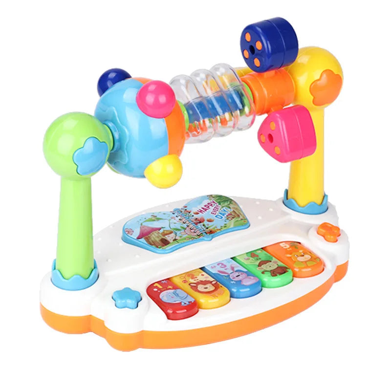 Piano Musical Bébé | Clavier Rotatif Lumineux & Sonore | Cadeau Enfant