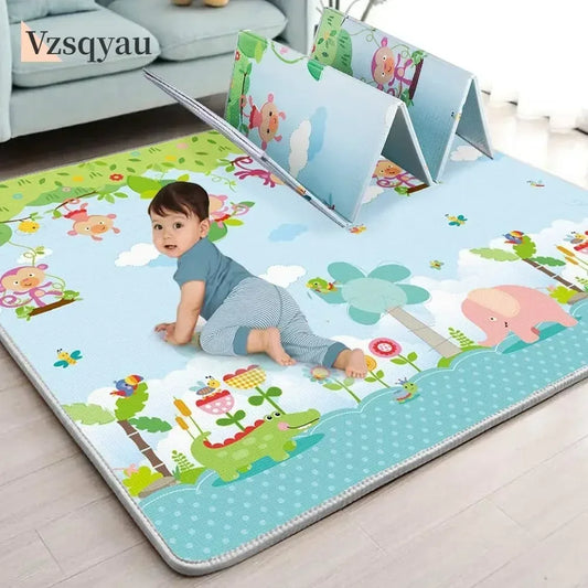 Tapis de jeu 200×180 cm – Double face éducatif et ludique pour enfants