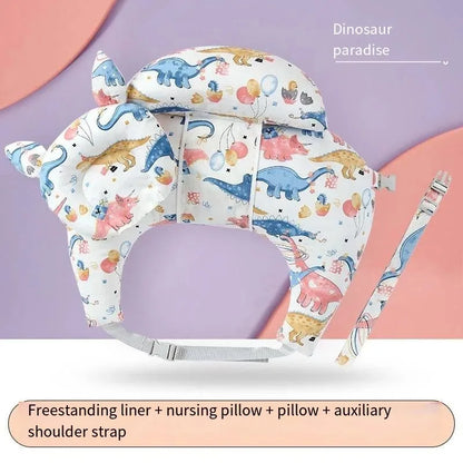 Coussin d'allaitement ergonomique soutien bras bébé – 4 saisons, housse lavable