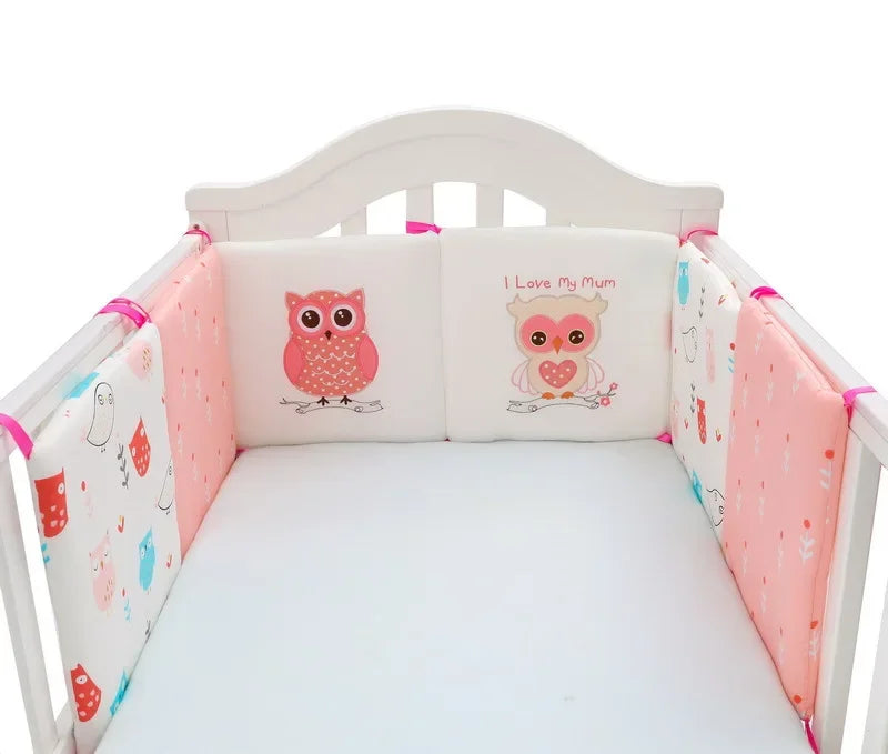Protège Barreau Lit Bébé | Lot de 6 Coussins Anti-Collision | Coton Respirant