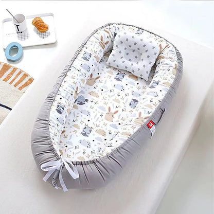 Nid Bébé Réducteur de Lit | Cocon Nouveau-Né Respirant | Coton Portable Réglable