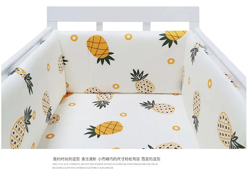 Tour de Lit Bébé Coton | Pare-Choc Respirant 200cm | 24 Couleurs | 0-36 mois