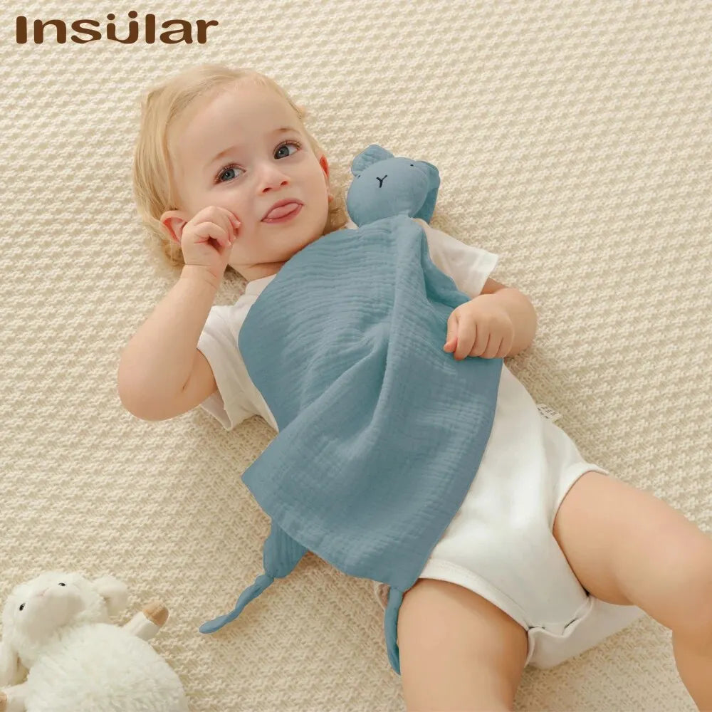 Doudou Mousseline Bébé | Couverture Apaisante Coton | Nouveau-Né 4 Saisons