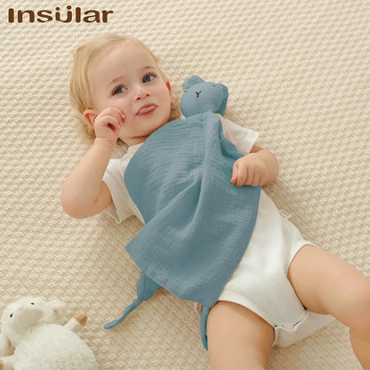 Doudou Mousseline Bébé | Couverture Apaisante Coton | Nouveau-Né 4 Saisons