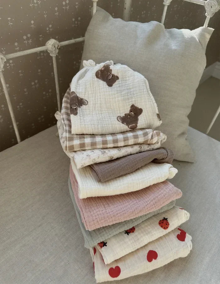Pantalon Bébé Coton Doux | Imprimé Mignon | Mousseline | 3 Mois – 3 Ans