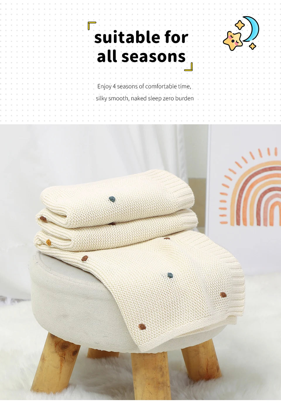 Couverture Bébé Naissance Coton | Lange Mousseline Emmaillotage | 90x70cm | Garçon & Fille
