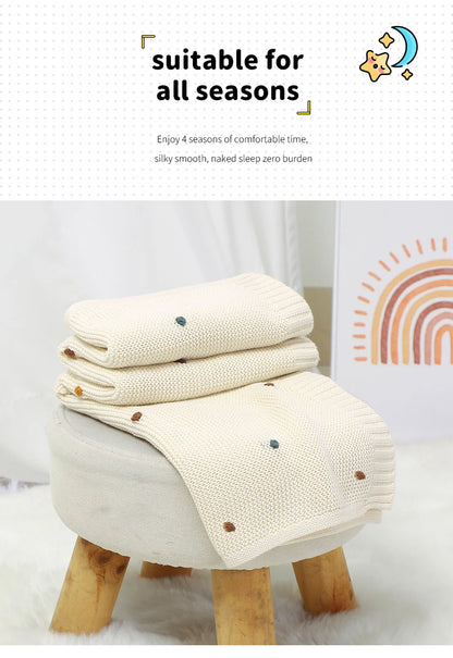 Couverture Bébé Naissance Coton | Lange Mousseline Emmaillotage | 90x70cm | Garçon & Fille