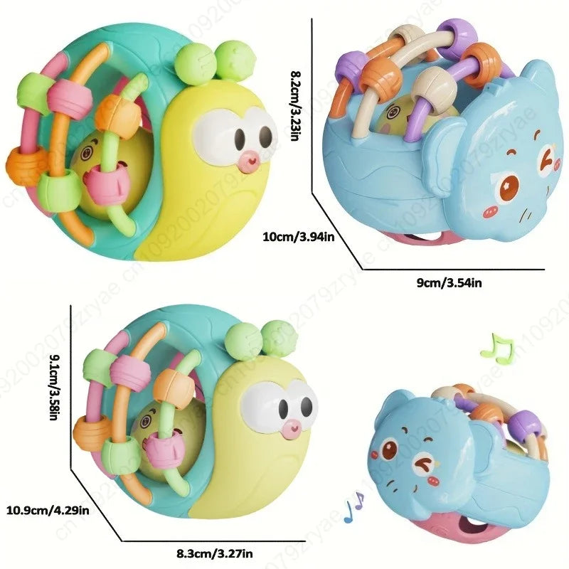 Balle Sensorielle Bébé Montessori | Hochet Silicone 0-6 Mois | Fille Garçon