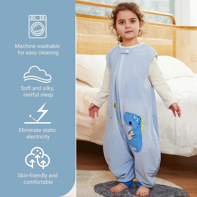 Gigoteuse avec pieds enfant – Sans manches, motifs dessin animé, 1-6 ans