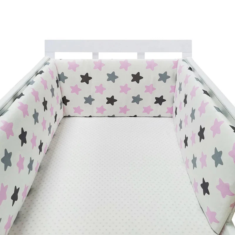 Tour de Lit Bébé Coton | Pare-Choc Respirant 200cm | 24 Couleurs | 0-36 mois