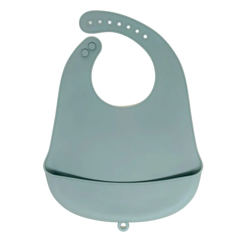 Bavoir silicone bébé 9 coloris – Impérméable, facile à nettoyer, sans BPA