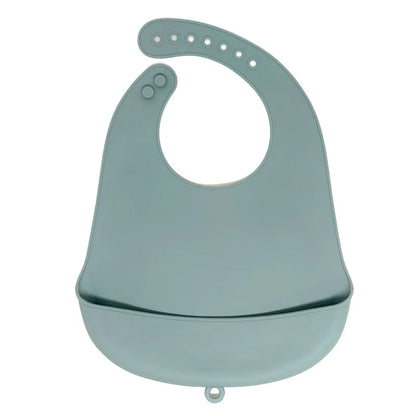 Bavoir silicone bébé 9 coloris – Impérméable, facile à nettoyer, sans BPA
