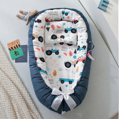 Nid Bébé Réducteur de Lit | Cocon Nouveau-Né Respirant | Coton Portable Réglable