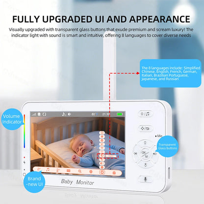 Babyphone vidéo WiFi 1080P – Écran 4,3", vision nocturne, PTZ & app mobile