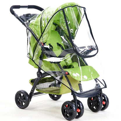 Habillage Pluie Poussette Universel | Coupe-Vent Imperméable | Nacelle & Canne