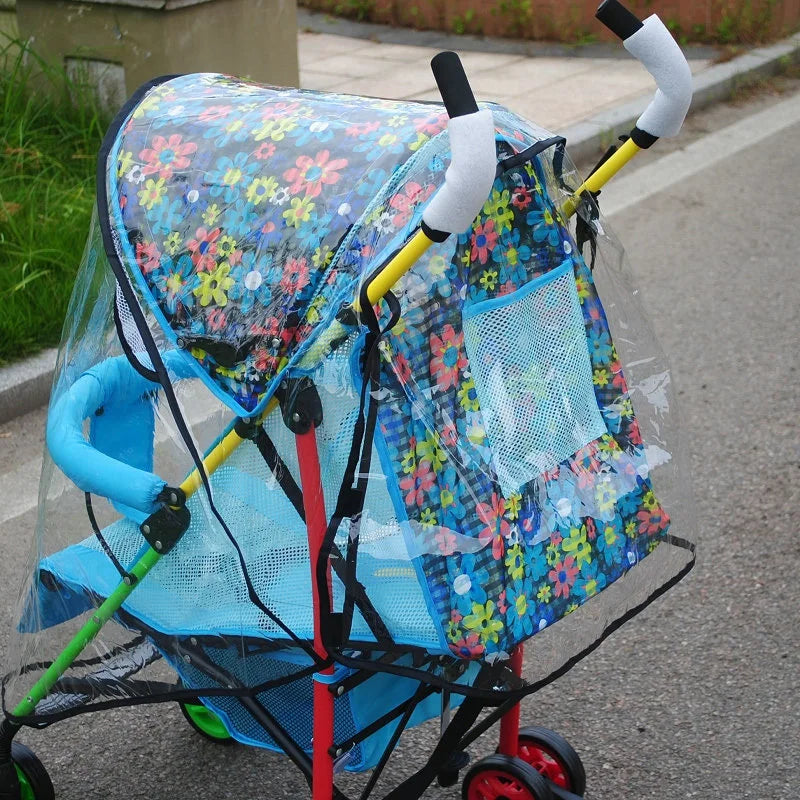 Habillage Pluie Poussette Universel | Coupe-Vent Imperméable | Nacelle & Canne