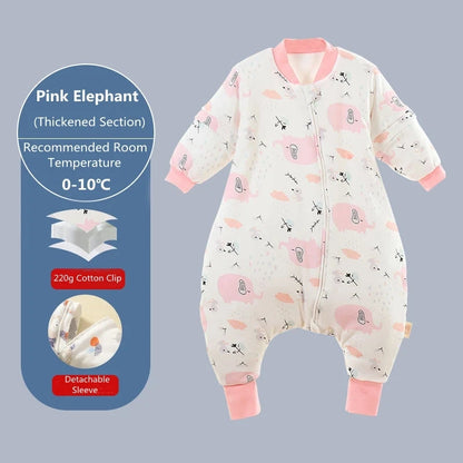 Sac de couchage hiver enfant avec pieds – Motifs animaux & espace, chaud, 1-4 ans
