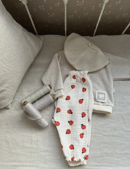Pantalon Bébé Coton Doux | Imprimé Mignon | Mousseline | 3 Mois – 3 Ans