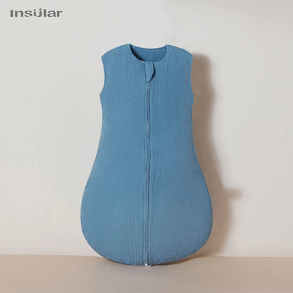Sac de couchage été bébé – Mousseline coton léger, fermeture éclair 2 voies & change facile